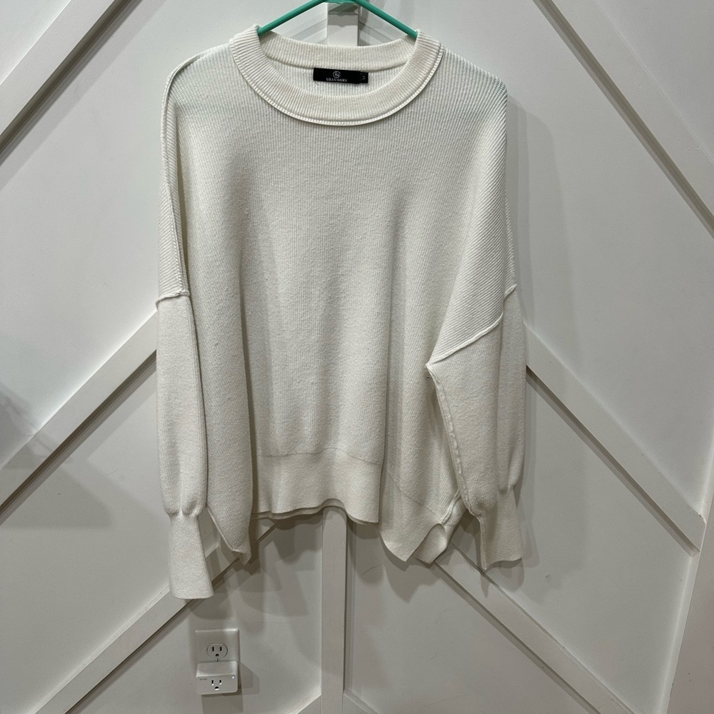 Chic Cream Tunic Sweater